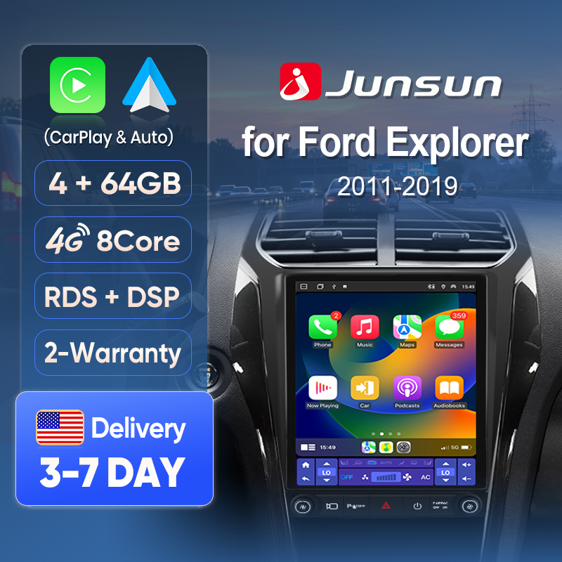 Japanese Lifestyle Called - Junsun ワイヤレスCarPlayスクリーン フォード エクスプローラー 2011-2019 カーオーディオ