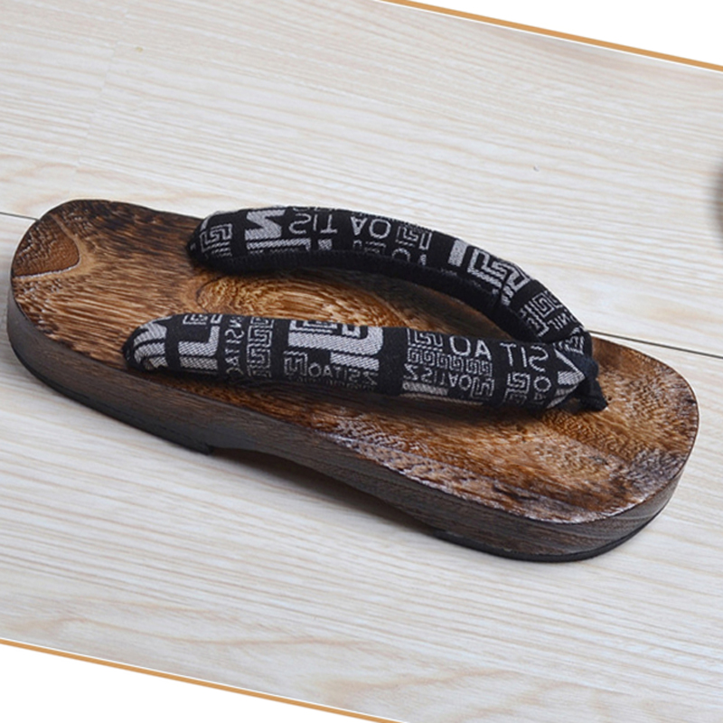 Geta Wooden Sandal - ユニセックス木製桐忍者コスプレ日本の伝統平底下駄クロッグ男性女性靴フリップフロップ夏サンダル