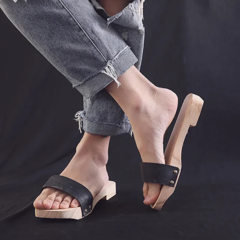 Geta Wooden Sandal - ジェマ・リオン日本アニメシャーマンキング吉良葉コスプレ下駄木製下駄スリッパ男性女性用夏サンダル NM31
