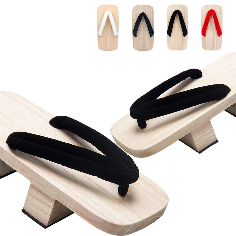 Geta Wooden Sandal - 和風木製下駄カジュアルフリップフロップ足袋靴下スリッパサンダル下駄毎日のロールプレイングコスプレ靴