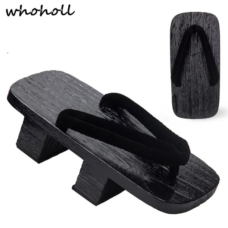 Geta Wooden Sandal - Whoholl 自来也コスプレ日本の着物下駄下駄男性女性ユニセックスサンダル木製靴二本歯高 Cos カップル靴