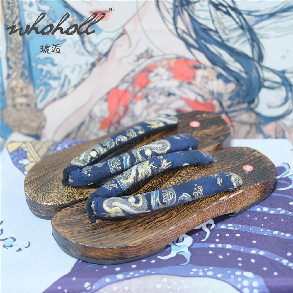 Geta Wooden Sandal - 男性下駄スリッパ女性の日本下駄コスプレ衣装サンダルビーチサンダル、厚い底の夏厚い底のスリッパ