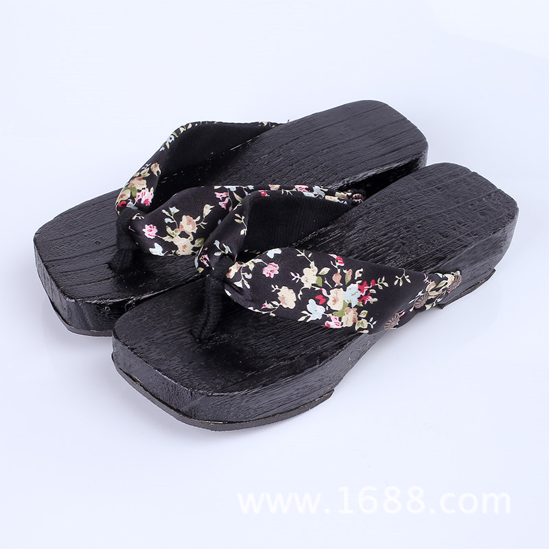 Geta Wooden Sandal - 2026年新作 レディース 4cmヒール ゲタサンダル ウェッジ フリップフロップ