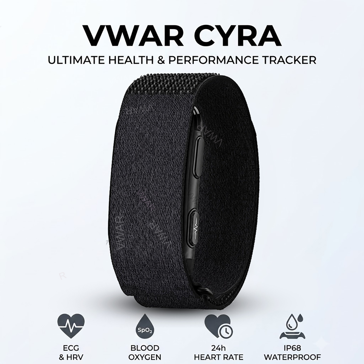 Japanese Lifestyle Called - VWAR CYRA スクリーンレスフィットネストラッカー ECG+HRV スマートブレスレット心拍数防水スポーツスマートバンド健康スマートウォッチ cirqa