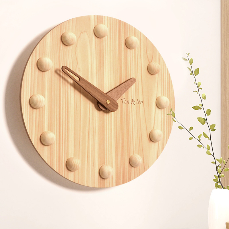 日本のシンプルな壁時計木製壁時計北欧ホームリビングルームモダ - Japanese Minimalist Lifestyle のレビューと価格