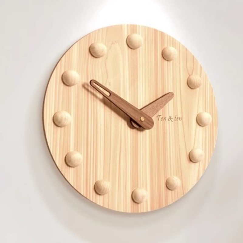 日本のシンプルな壁時計木製壁時計北欧ホームリビングルームモダ - Japanese Minimalist Lifestyle のレビューと価格