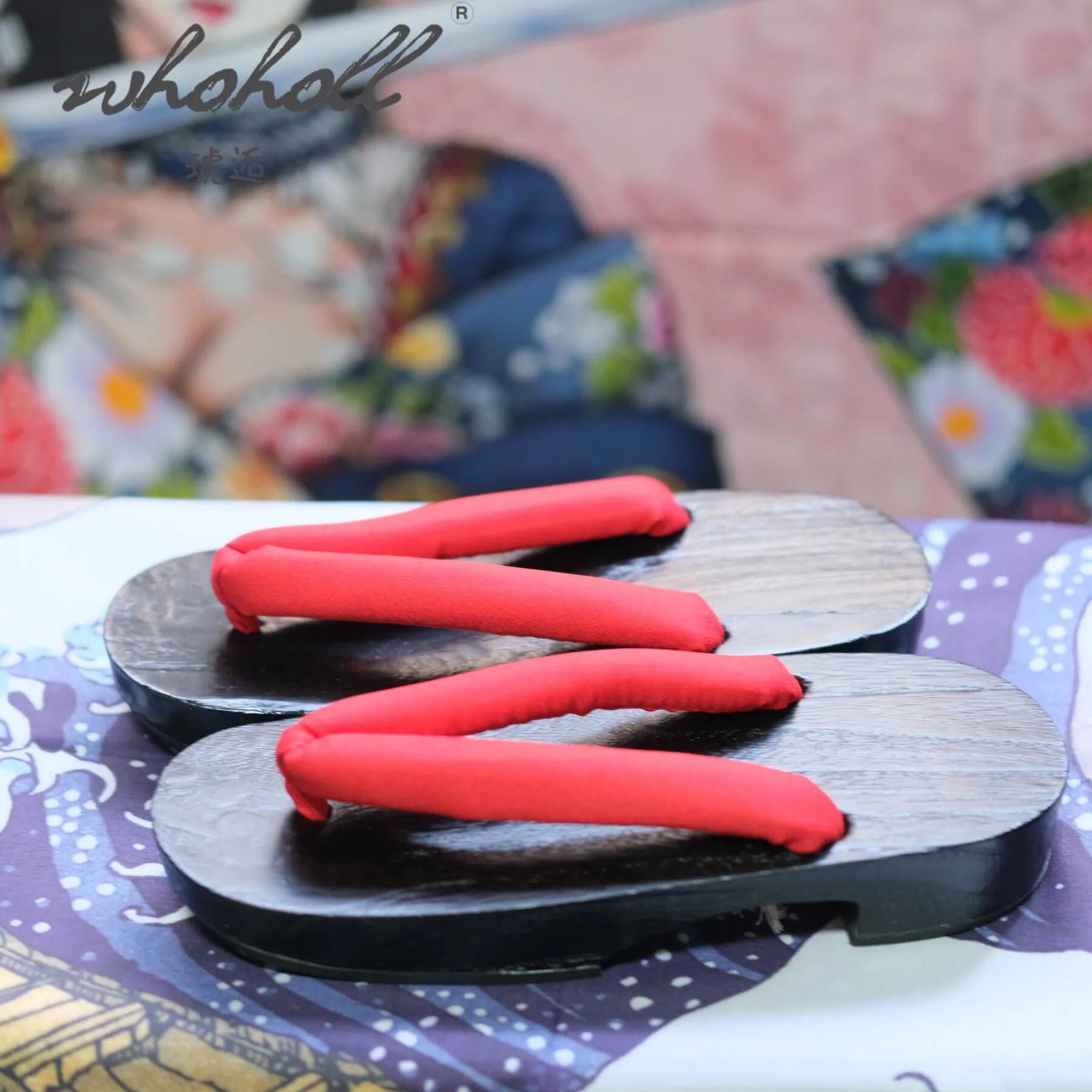 夏の女性用木製下駄忍者スリッパコスプレ衣装シューズ木底ビーチ - Geta Wooden Sandal のレビューと価格
