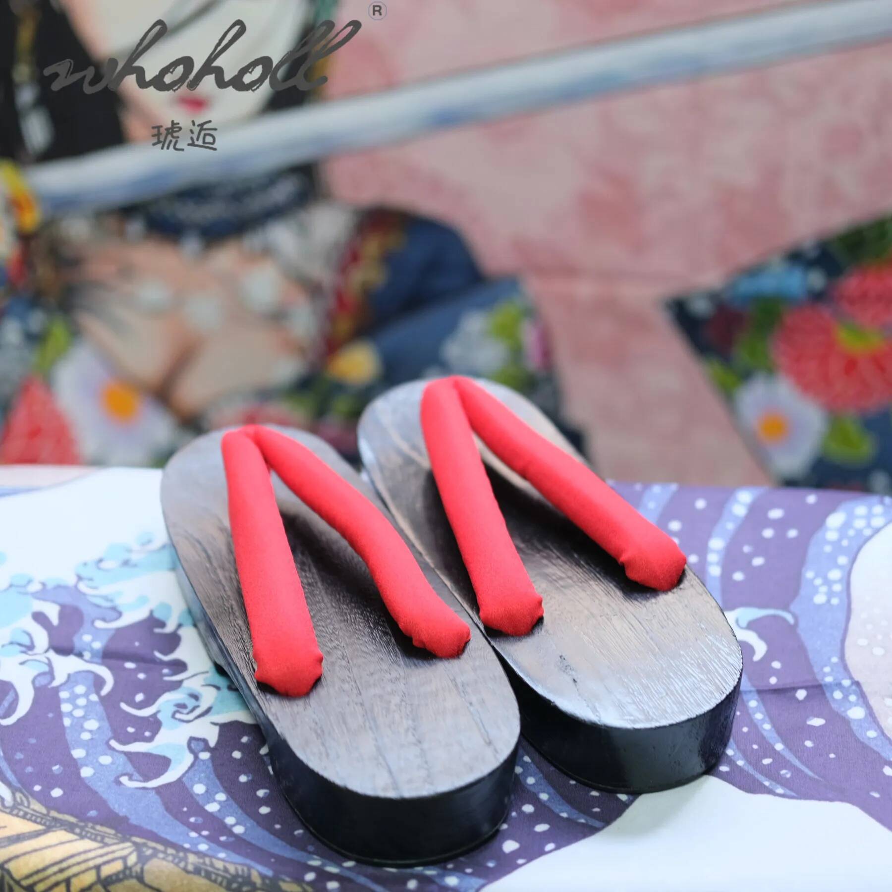 夏の女性用木製下駄忍者スリッパコスプレ衣装シューズ木底ビーチ - Geta Wooden Sandal のレビューと価格