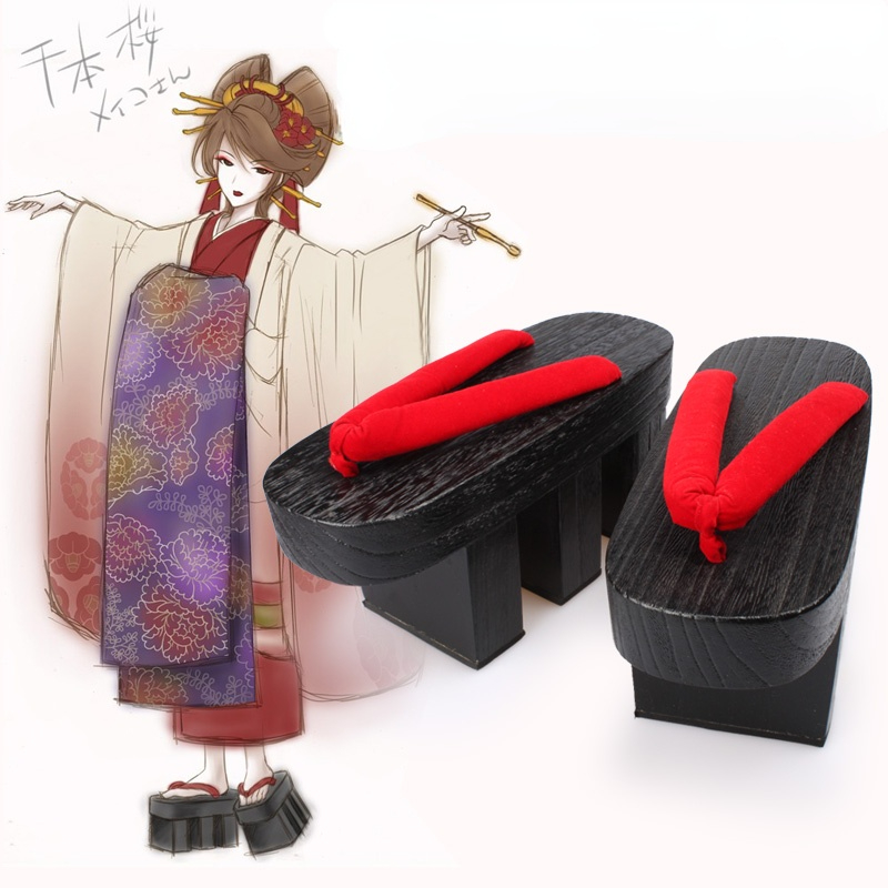 日本の基準を持つ女性のための木製サンダル,日本のgeta,b - Geta Wooden Sandal のレビューと価格