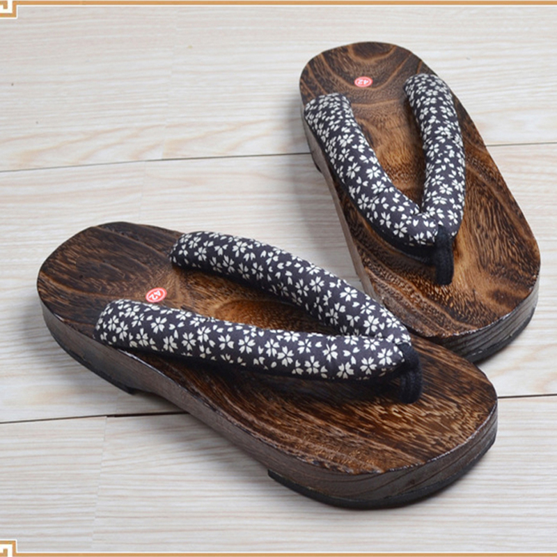 ユニセックス木製桐忍者コスプレ日本の伝統平底下駄クロッグ男性 - Geta Wooden Sandal のレビューと価格