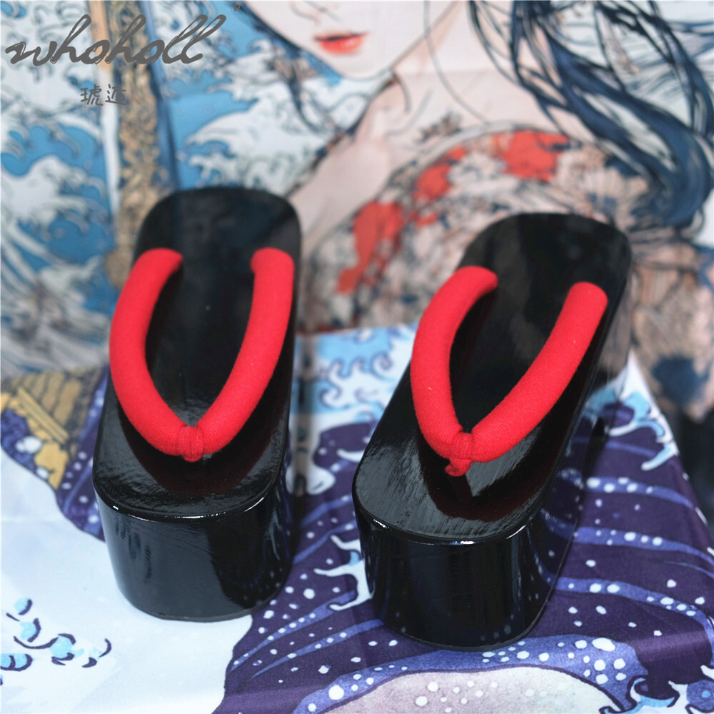 夏の女性のフリップフロップ日本の芸者ベル下駄下駄漫画コスプレ - Geta Wooden Sandal のレビューと価格