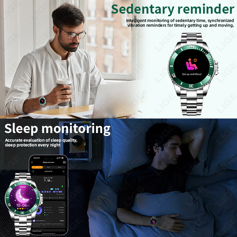 LIGE 2026スタイル高級スマートウォッチ、ダイヤルで通 - Japanese Man Lifestyle のレビューと価格