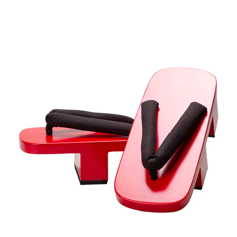 女性用コスプレシューズ 赤塗りハイヒール木製サンダル 日本の - Geta Wooden Sandal のレビューと価格