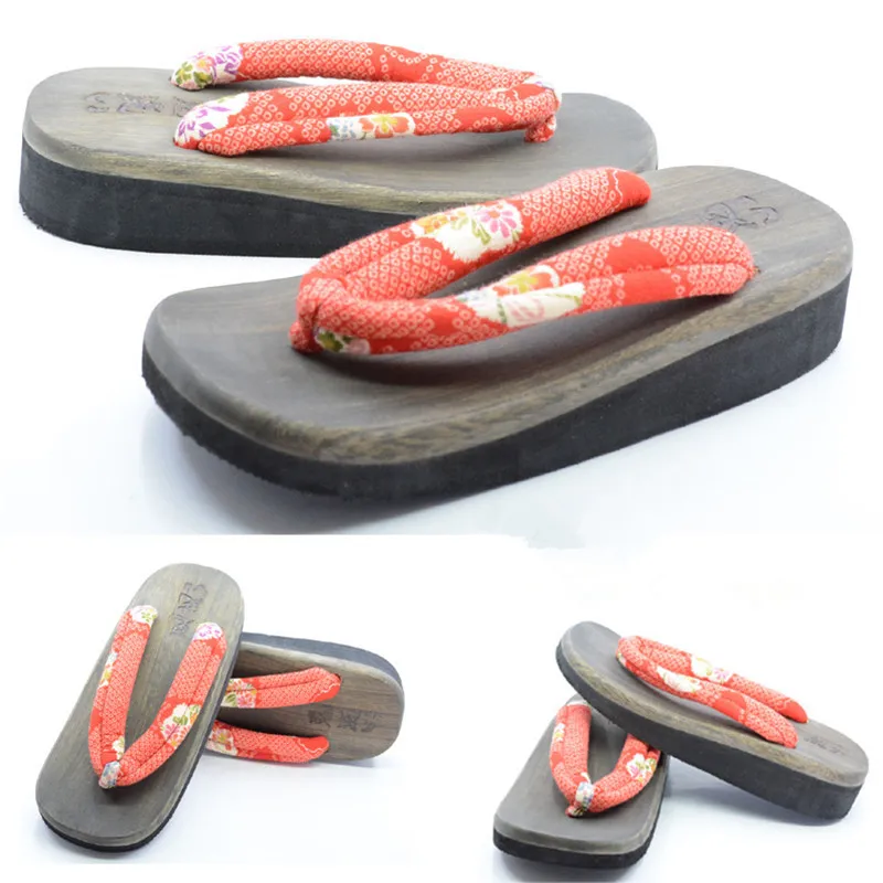 女性用コスプレシューズ ミッドヒール 日本下駄 クラシック  - Geta Wooden Sandal のレビューと価格