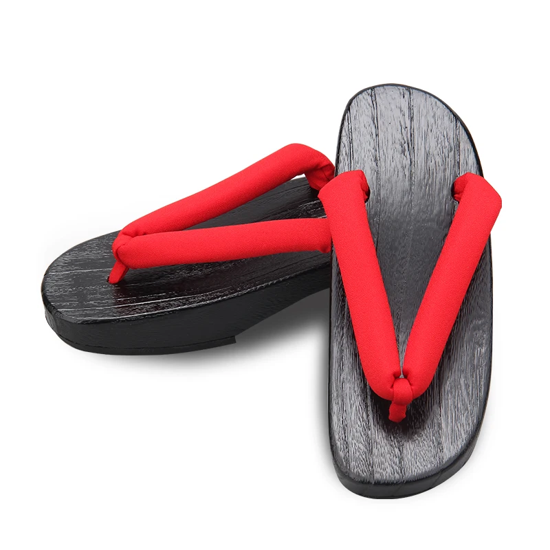 女性用ブラック三日月形木製サンダルクラシック日本下駄夏用ビー - Geta Wooden Sandal のレビューと価格