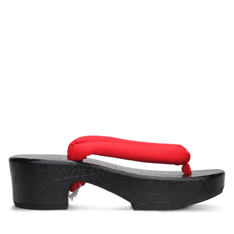 女性用ブラック三日月形木製サンダルクラシック日本下駄夏用ビー - Geta Wooden Sandal のレビューと価格