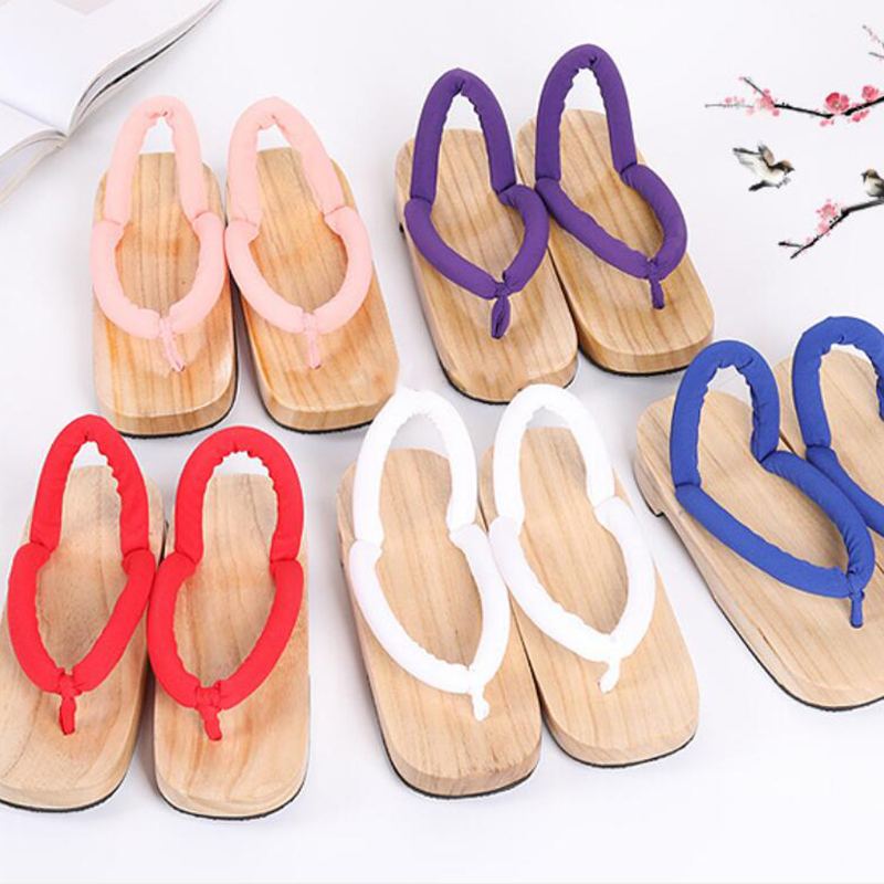 女性のための夏のコスプレサンダル,滑り止めのサンダル,日本の - Geta Wooden Sandal のレビューと価格