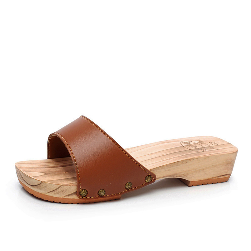 女性用木製スリッパ 夏用 日本製木製下駄 女性用フラットクロ - Geta Wooden Sandal のレビューと価格