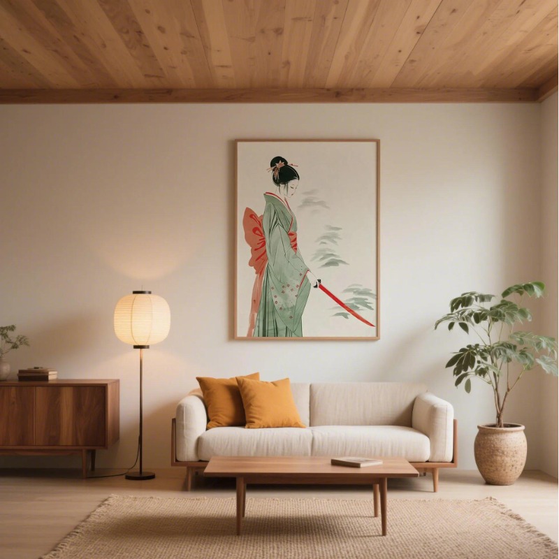 富士山と鶴日本の壁プリント現代ミニマリスト風景アート伝統的な - Japanese Minimalist Lifestyle のレビューと価格