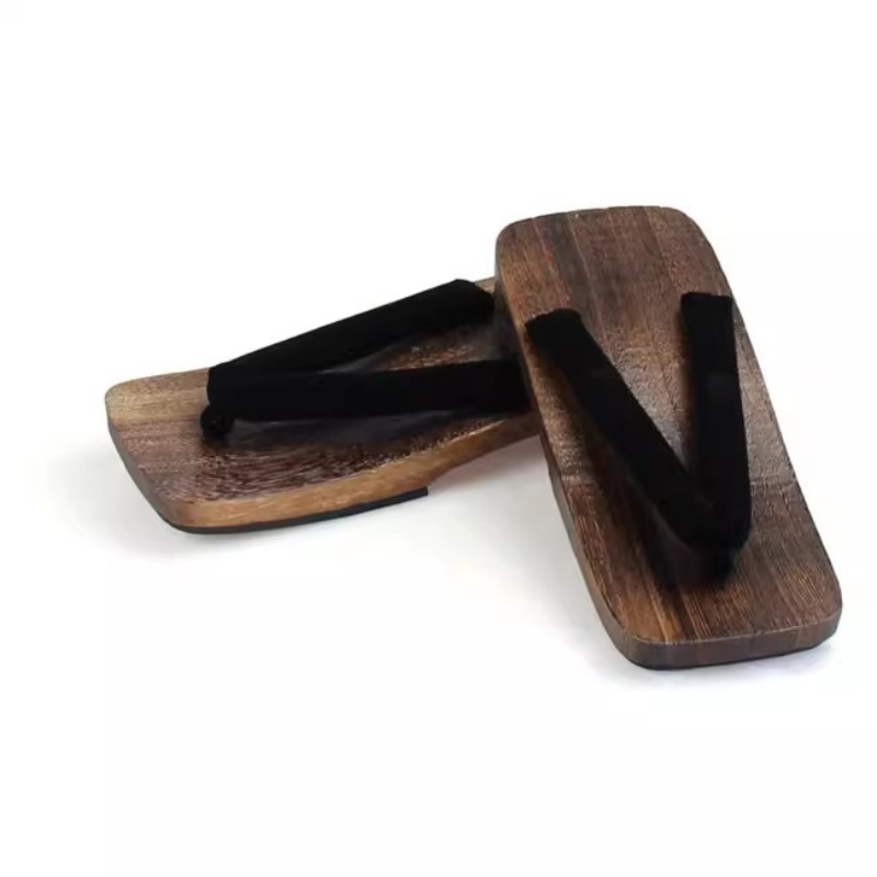 メンズチャコールコスプレウッドサマーサンダルフラットヒールビ - Geta Wooden Sandal のレビューと価格